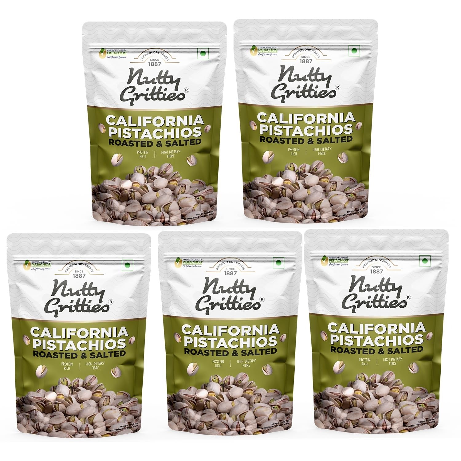 Nutty Gritties California Pistachios Roasted & Salted - 200g