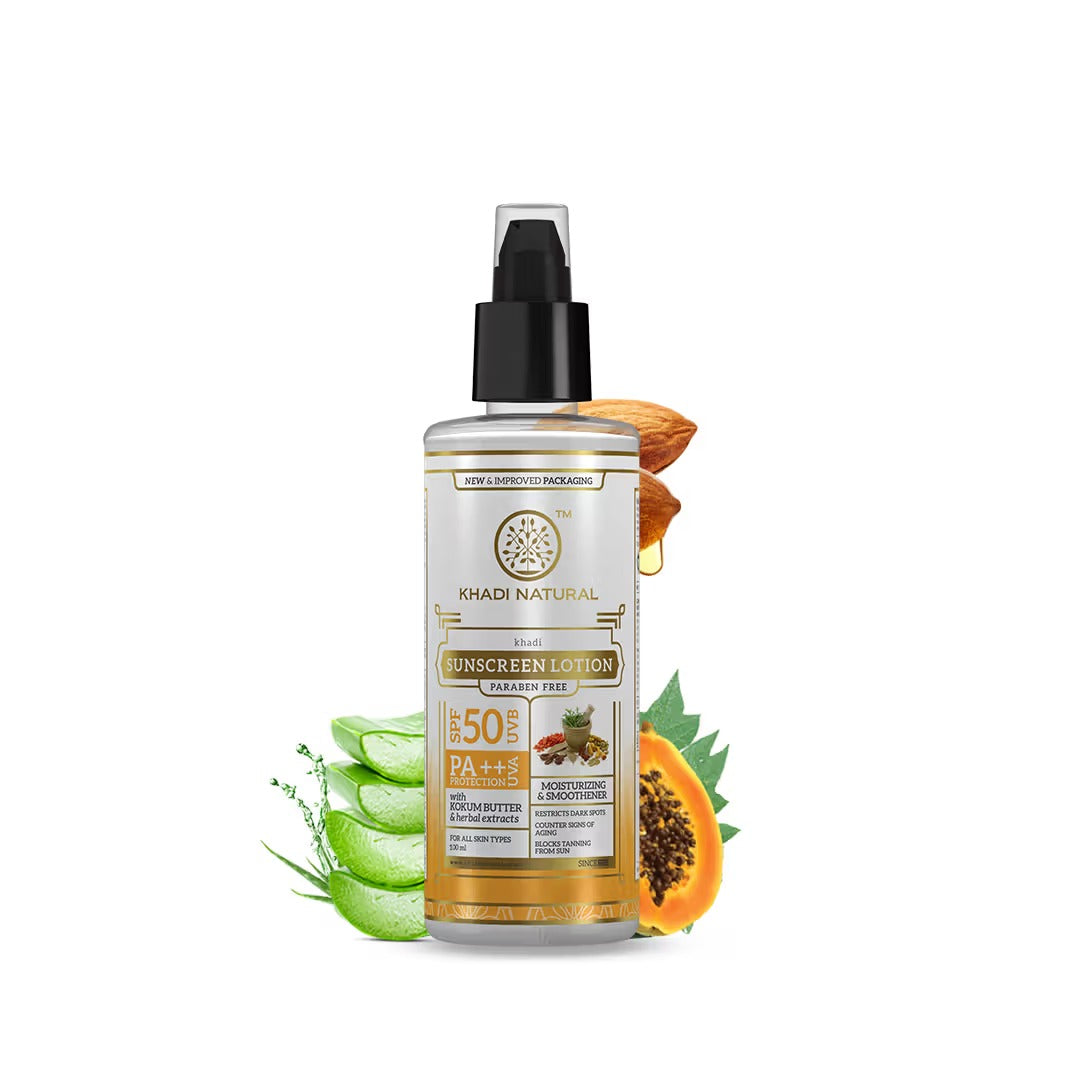 Khadi Natural SPF 50 Moisturing Sunscreen Lotion SPF 50 PA++ - 100 ml