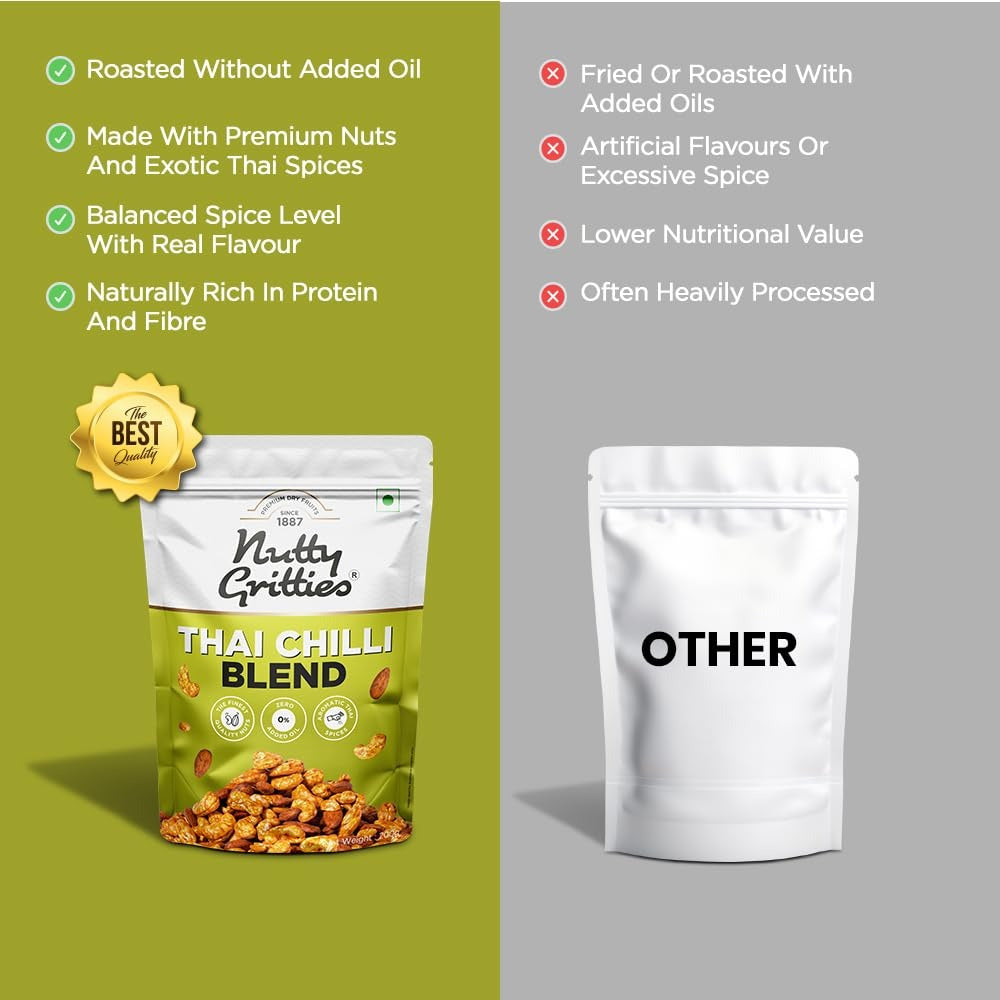 Nutty Gritties Thai Chilli Blend Trail Mix - 200g