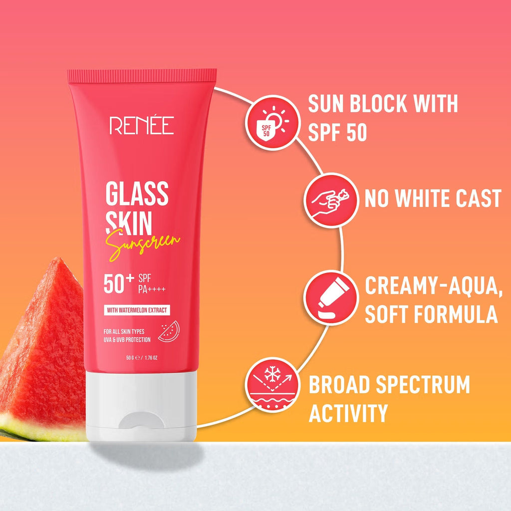 Renee Glass Skin Gel Sunscreen with SPF 50+ - 50 gms