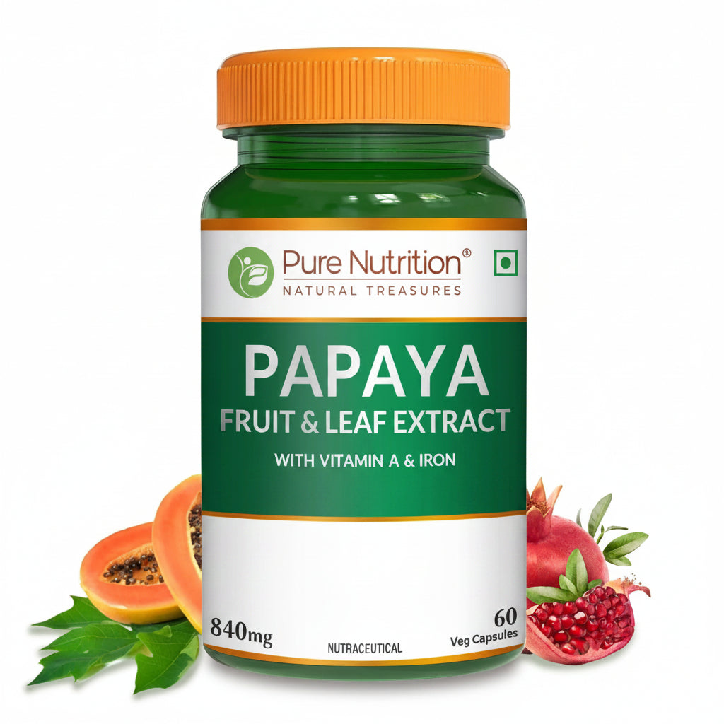 Pure Nutrition Naturals Papaya Leaf and Fruit Extract - 60 tabs
