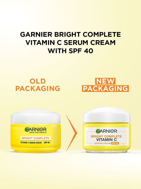 Garnier Bright Complete Vitamin C SPF40/PA+++ Serum Cream - 45 gms
