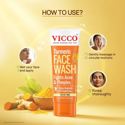 Vicco Turmeric Face Wash - 100 ml