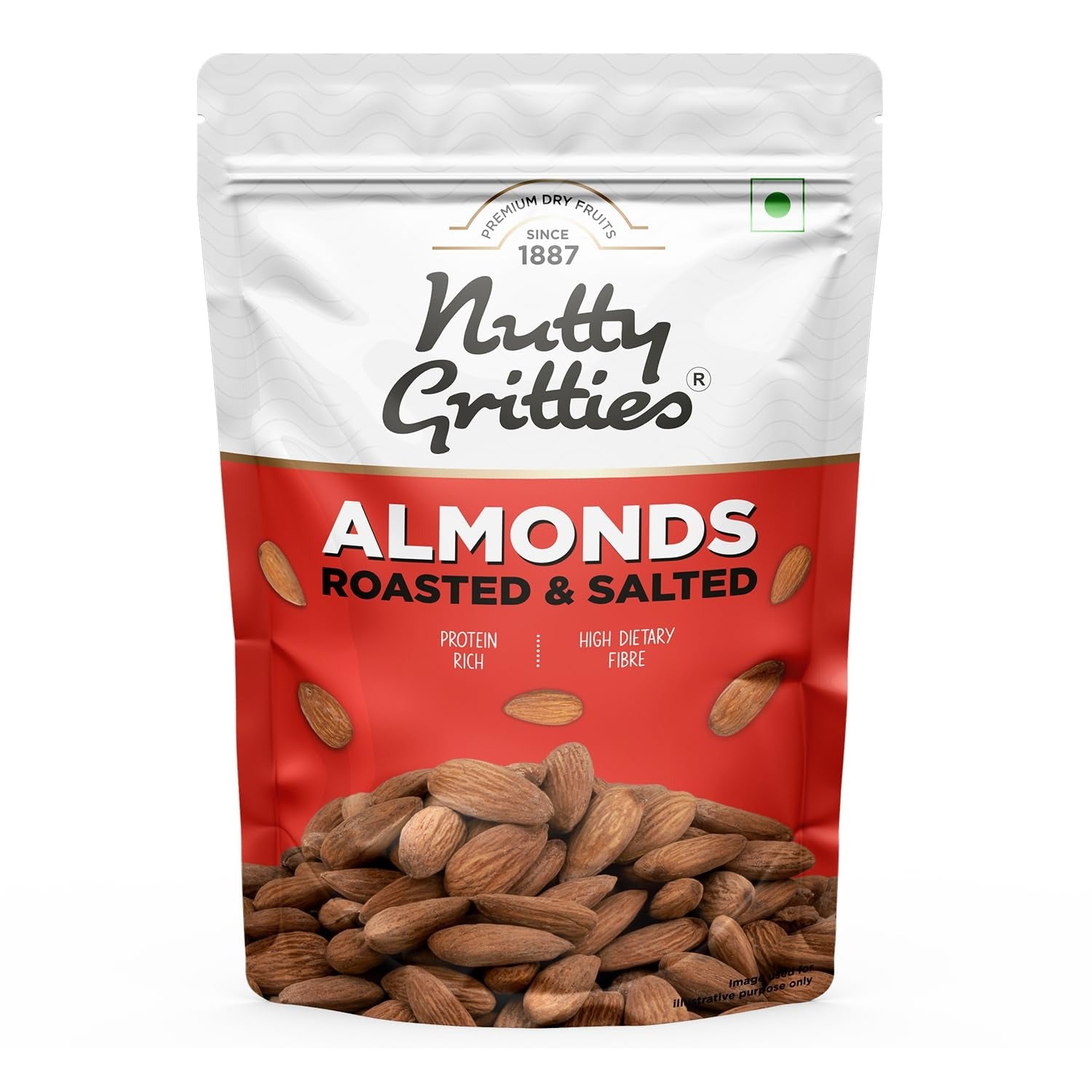 Nutty Gritties Premium California Roasted & Lightly Salted Almonds - 200g