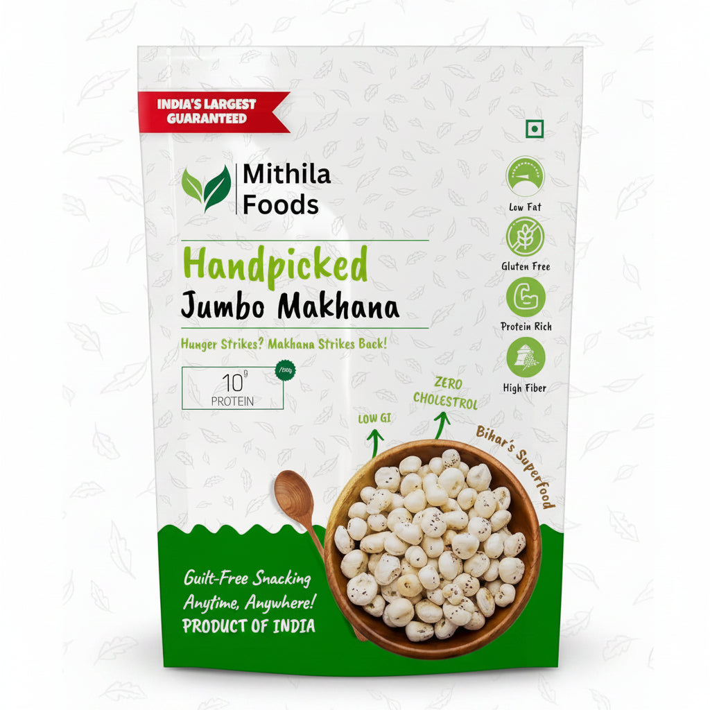 Mithila Foods Authentic Bihari Jumbo Hand-picked Phool Makhana