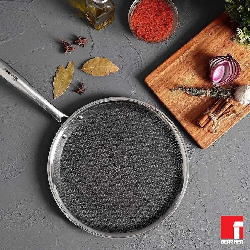 Bergner Hitech Prism TriPly Stainless Steel 30 cm Tawa