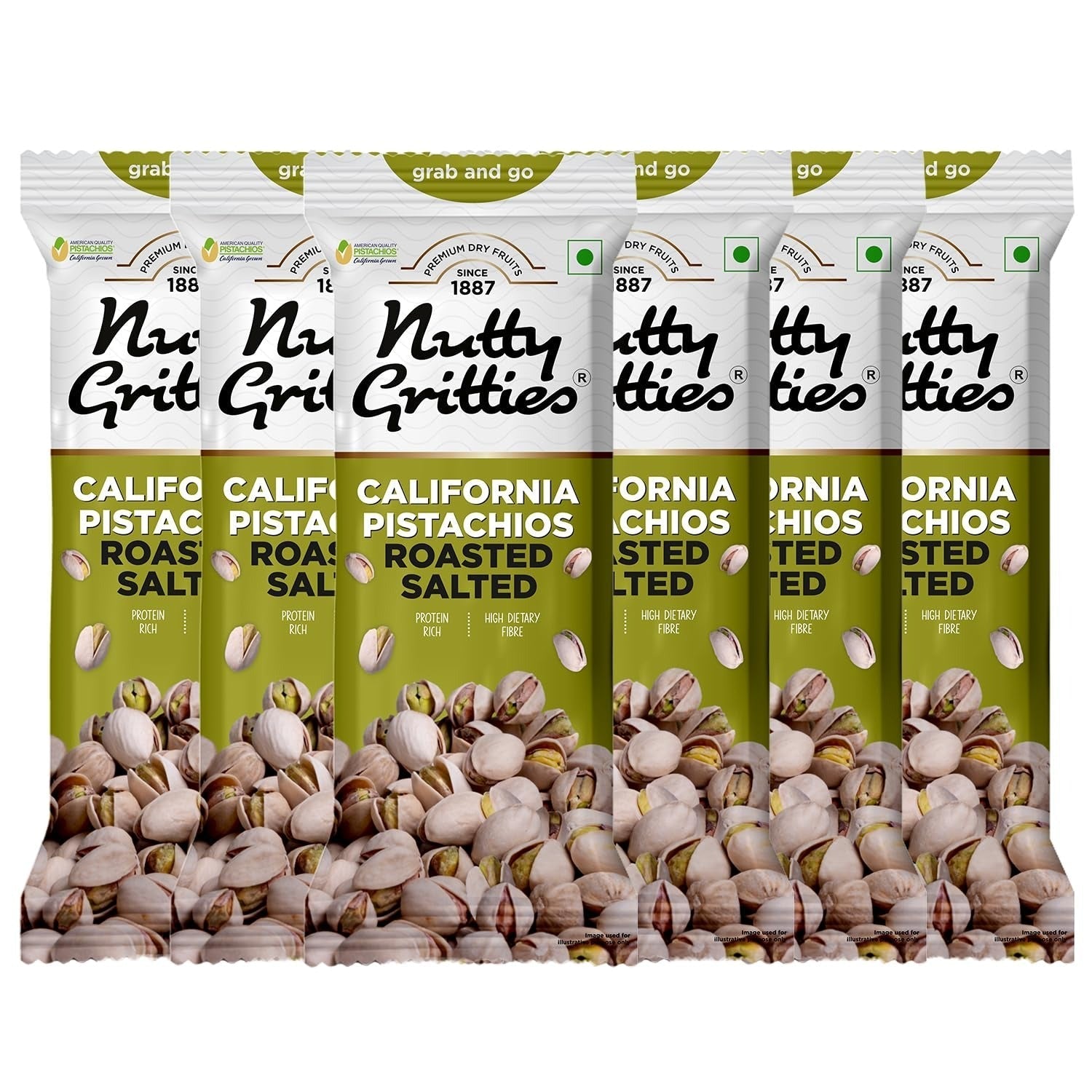 Nutty Gritties California Pistachios Roasted & Salted - 200g
