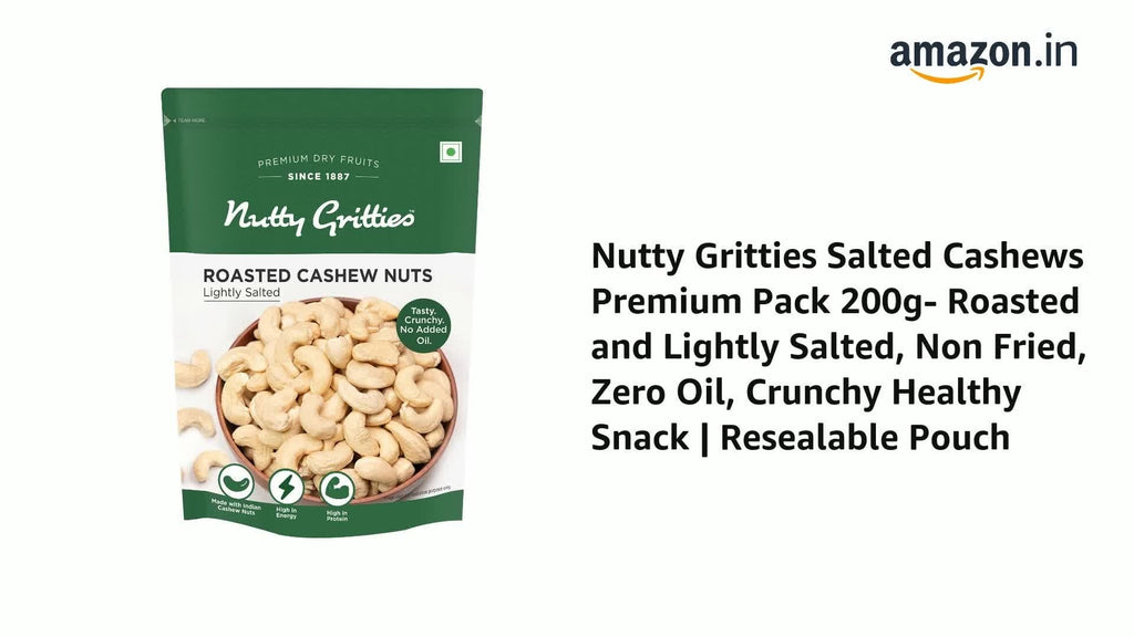 Nutty Gritties Premium Jumbo Size Cashews  - 200g