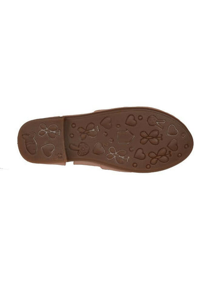 Tiny Bugs Girls Buckle Embellished Peach Ankle Length Boots