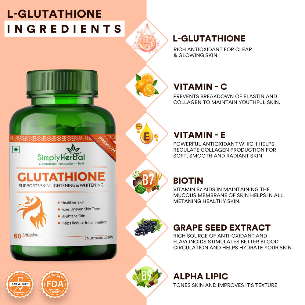 Simply Herbal L Glutathione - 60 tabs