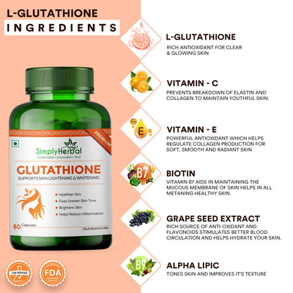 Simply Herbal L Glutathione - 60 tabs