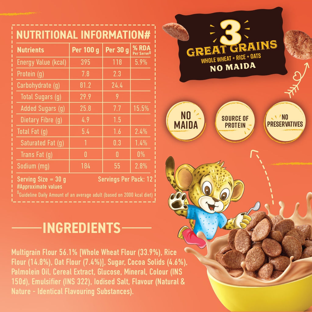 Bagrry's  Choco+ with 3 Great Grains - 375 gms