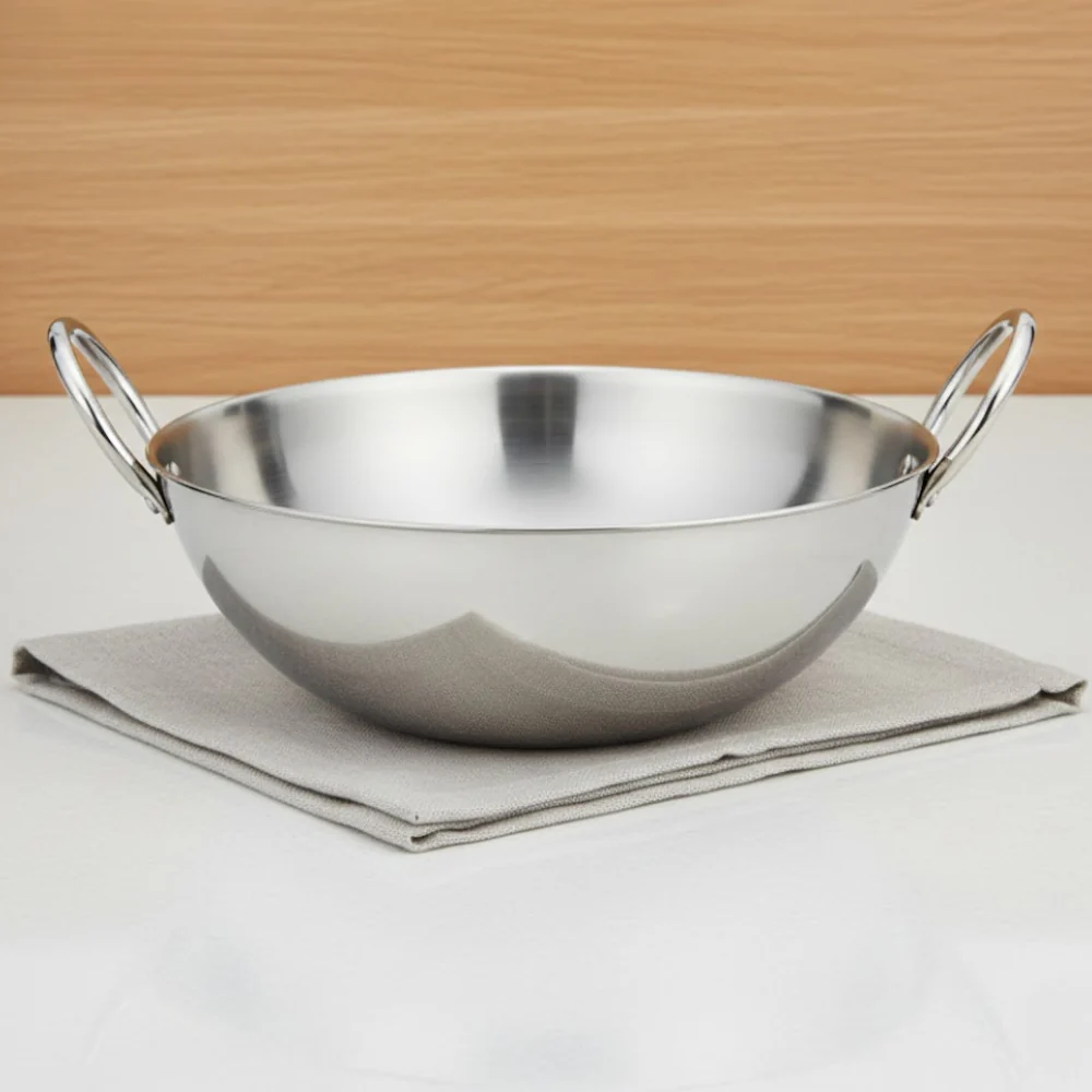 Vinod Claro Heavy Gauge Stainless Steel Hammered Kadai 2.5mm 600ml