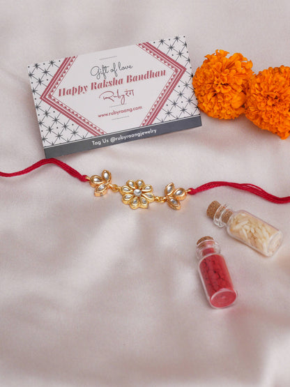 Designer kundan Rakhi - Ruby Raang