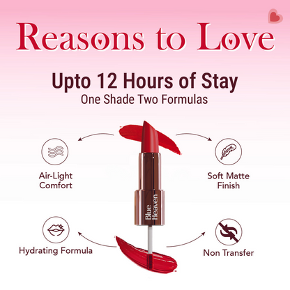 Blue Heaven Love Duo 2 In 1 Dual Sided Lipstick - 11