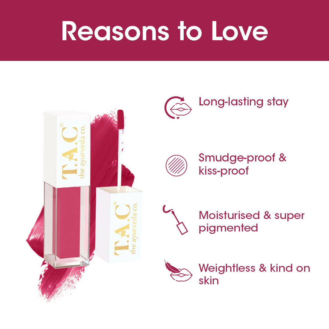 T.A.C - The Ayurveda Co. Liquid Matte Cosmic Pink Lipstick