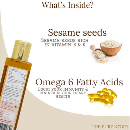 The Pure Story Natural Cold Pressed Oil for Hair & Skin with Seasame