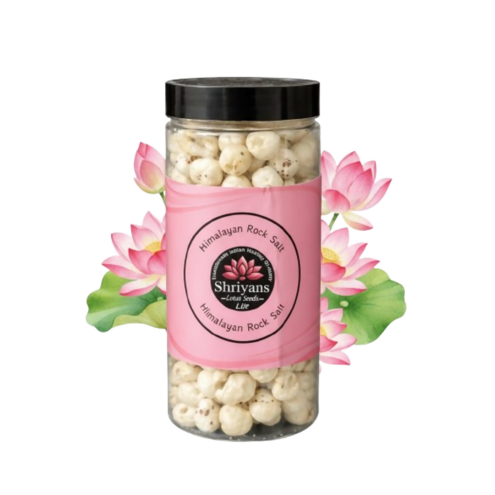 Shriyans Lotus Seeds Himalayan Rock Salt Makhana| Jumbo Fox Nuts | Premium Makhana| Healthy Snack