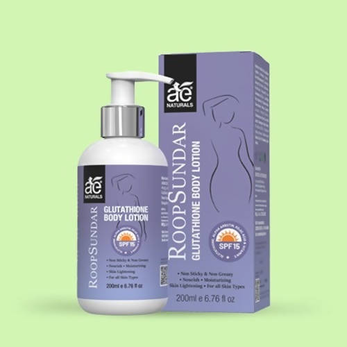 AE Naturals Roop Sundar Body Lotion with Glutathione - 200 ml)