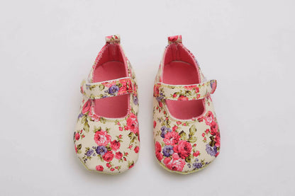 Tiny Bugs Girls Flowral Print Infants Booties - Pink
