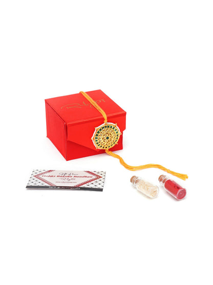 Designer kundan Rakhi - Ruby Raang