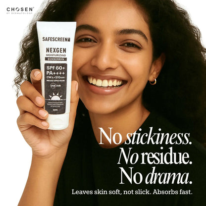Chosen Safescreen Nexgen Spf 60+ Moisturizing Sunscreen