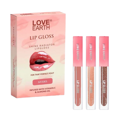 Love Earth Liquid Lip Gloss - Nudes