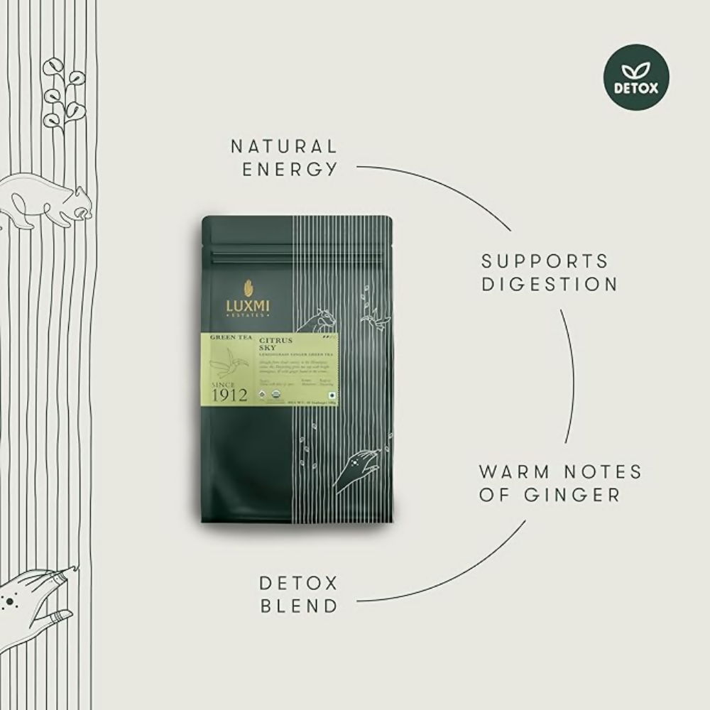 Luxmi Estates Citrus Sky - Lemongrass Ginger Green Tea