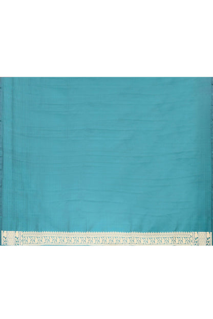 Joban Fashion Green Banarasi Katan Pure Handloom Banarasi Silk Saree