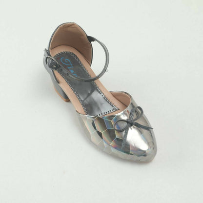Tiny Bugs Girls Party Wear Ballerinas Heels - Dark Grey