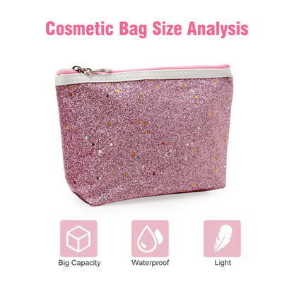Bronson Professional Glitter Bling Mini Makeup Travel Pouch Kit