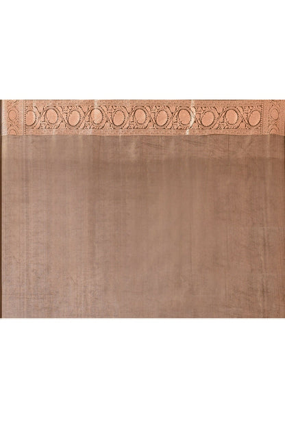 Joban Fashion Olive Green Banarasi Katan Pure Handloom Banarasi Silk Saree