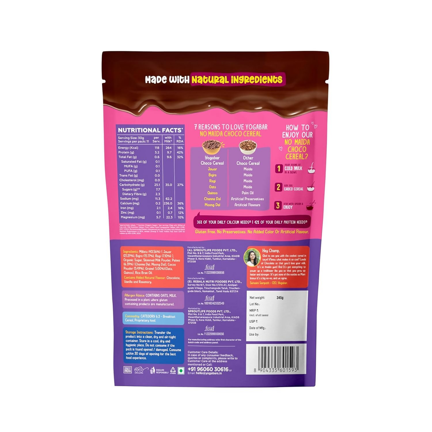 Yoga Bar Multigrain Choco Cereal