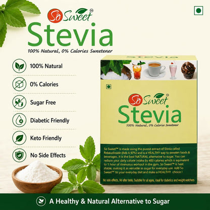 So Sweet Stevia Sachets -50 Sugar Free Natural Sweetener