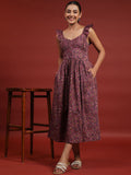 Anayna Printed Cotton Fit & Flared Maxi Ethnic Dresses