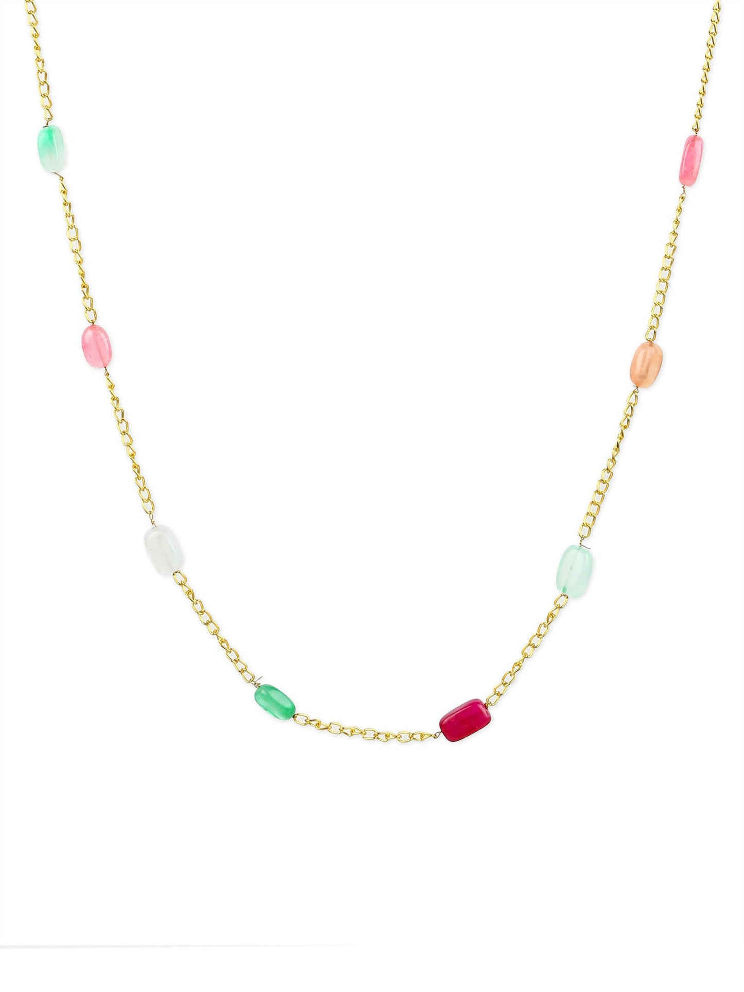 Women's Gold-Polished Chain - Ruby Raang