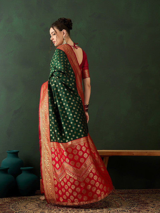 Sangria Woven Design Saree With Blouse Piece