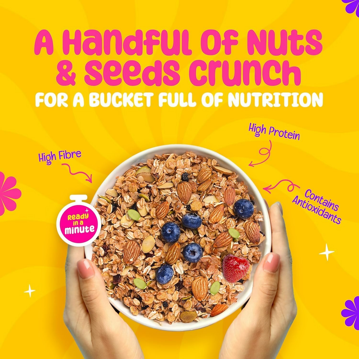Yoga Bar Wholegrain Breakfast Muesli - Fruits, Nuts + Seeds + Dark Chocolate