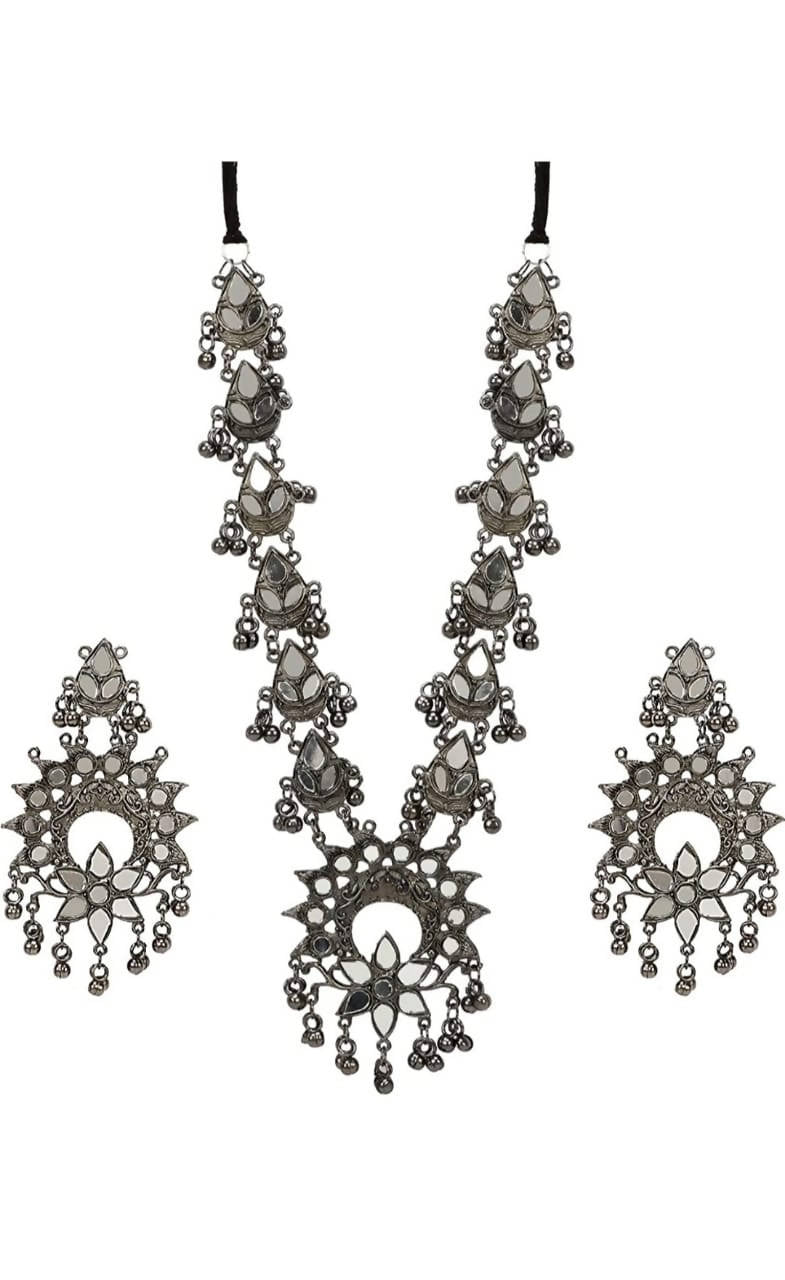 Mominos Fashion Traditional Mirror Design Necklace Set Mangalsutra