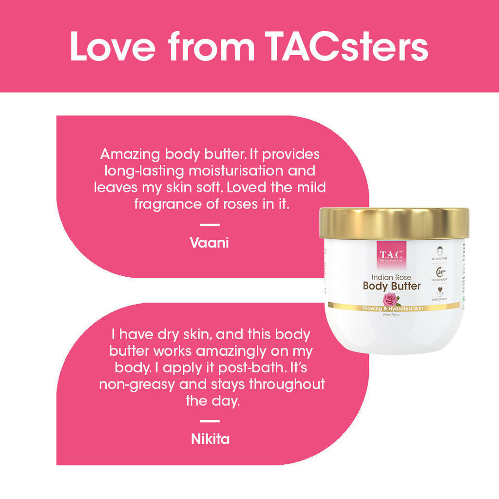 T.A.C - The Ayurveda Co. Indian Rose Body Butter With Rose Oil & Shea Butter
