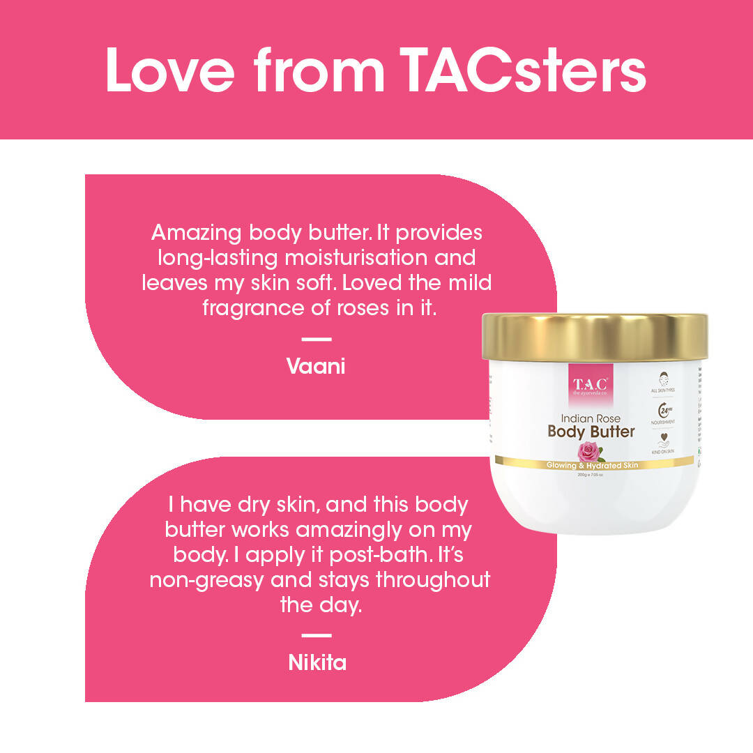 T.A.C - The Ayurveda Co. Indian Rose Body Butter With Rose Oil & Shea Butter