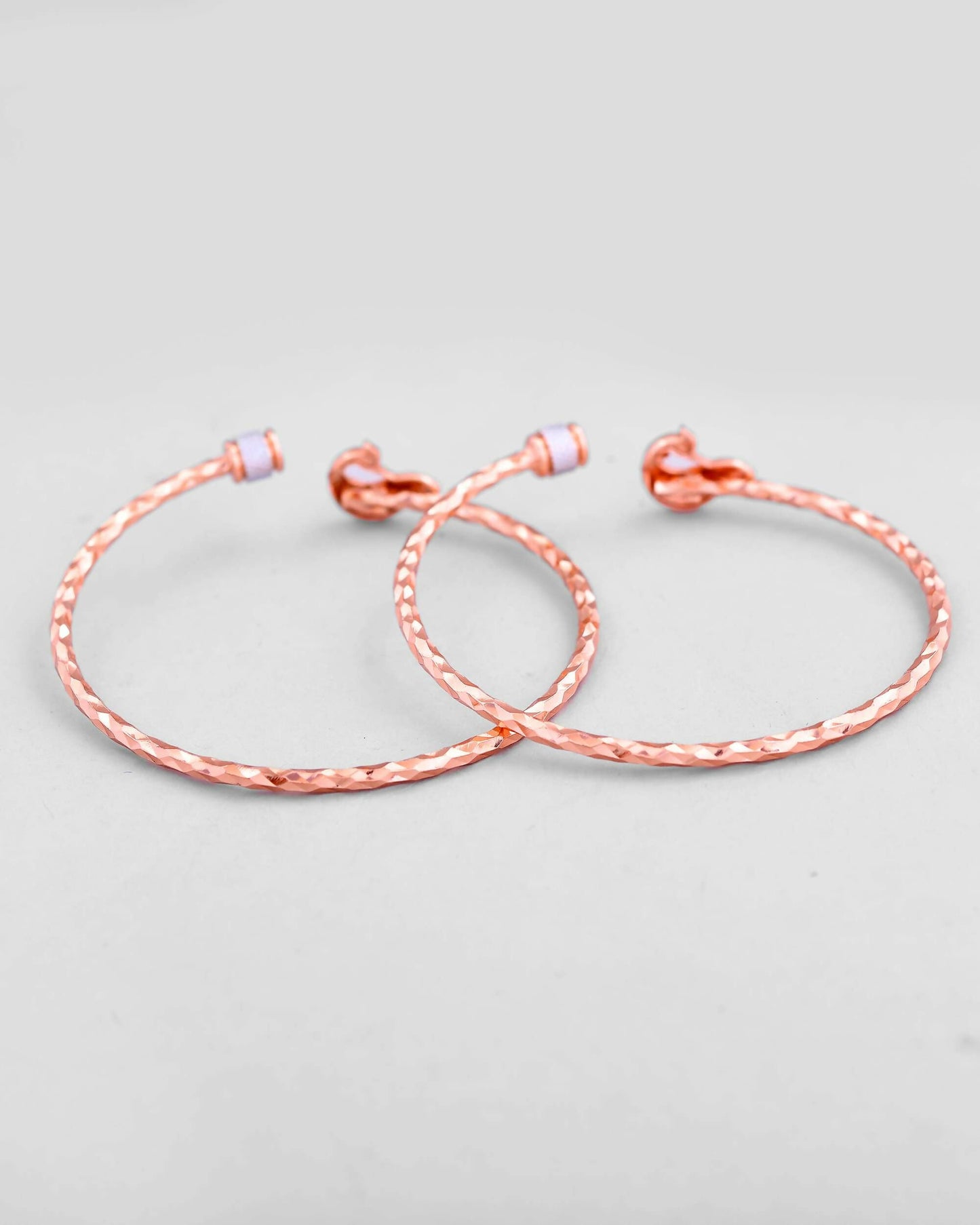 VOJ Set of 2 Dual Tone Bangles with Peacock Designed