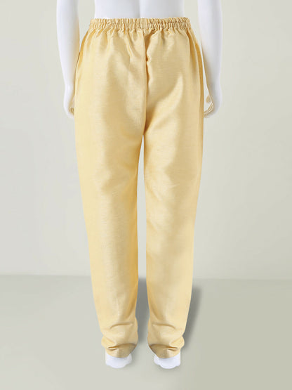Joban Fashion Kids Island Elegant Box Sequence work Nehru Jacket Full Sleeves Kurta, Pyjama Set - Golden