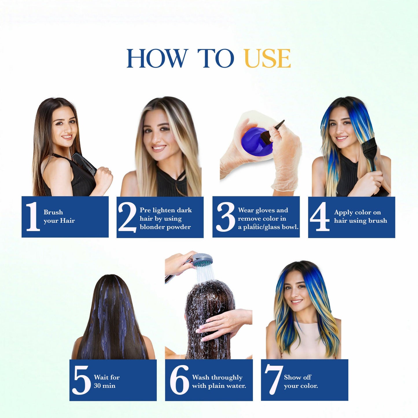 Cosglam Semi Permanent Hair Color for Women & Men (#51 Wonder Blue)