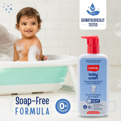 LuvLap Baby Wash with Milk Protein, Oatmeal, Shea Butter and Vitamin E