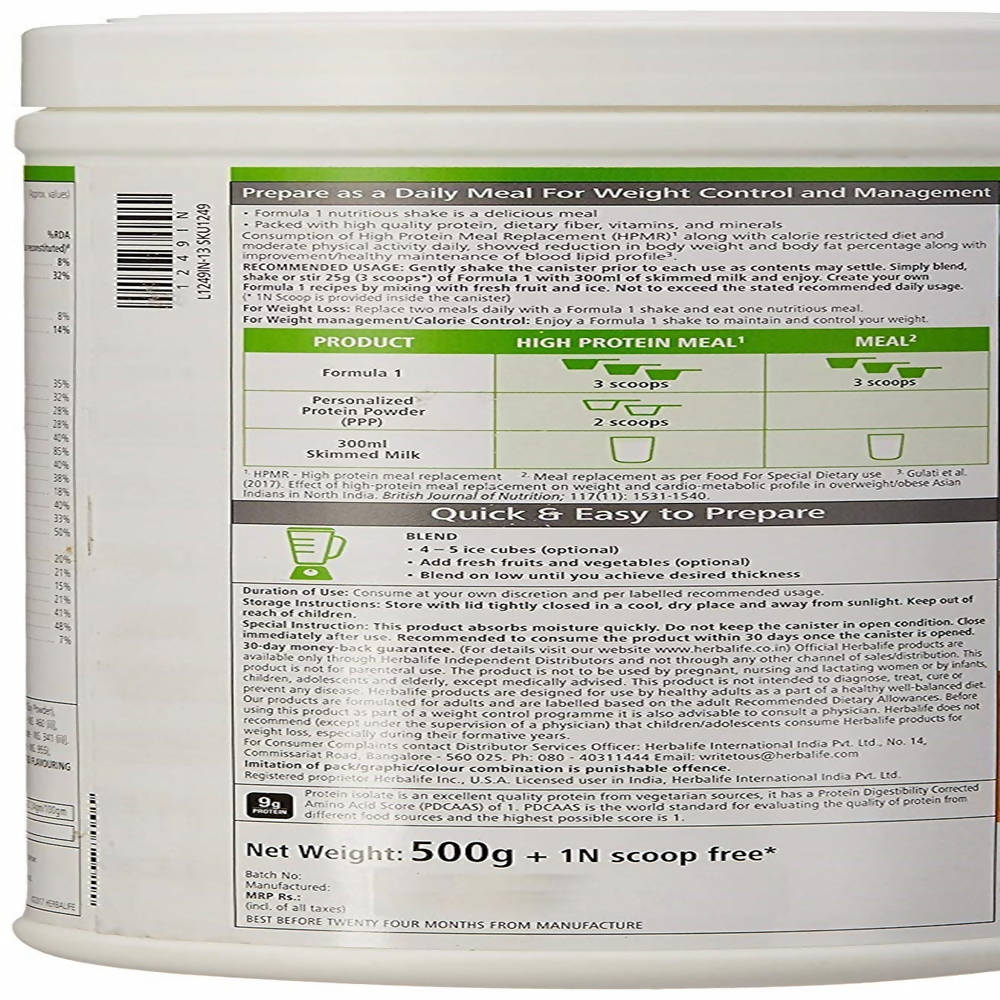 Herbalife Nutrition Formula 1 Nutritional Shake Mix Kulfi Flavour