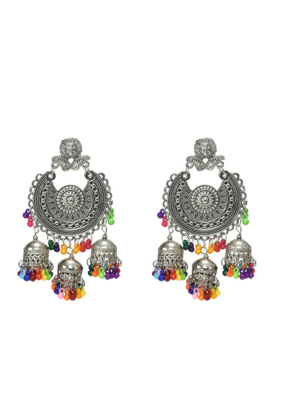 Mominos Fashion Johar Kamal Beautiful Jhumkas With Maang Tikka