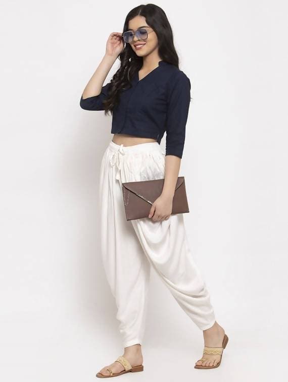 Cheera Women’s White Dhoti Pant CH07D