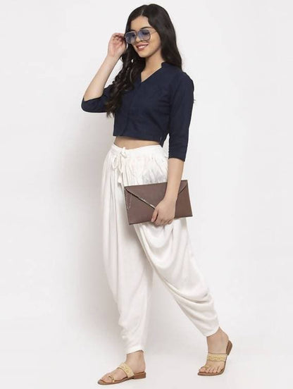 Cheera Women’s White Dhoti Pant CH07D