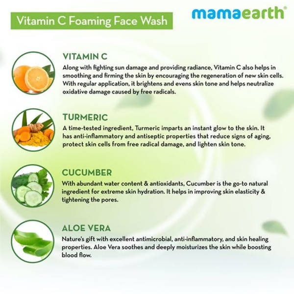 Mamaearth Vitamin C Foaming Face Wash - 150 ml